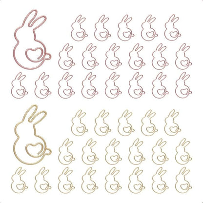 OWLFAVO 40pcs Bunny Shape Paper Clips by OWLFAVO