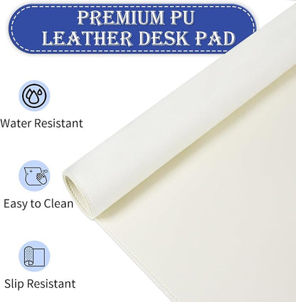 Large Desk Pad, 47.2" x 17" PU Leather Desk Mat - Image 4