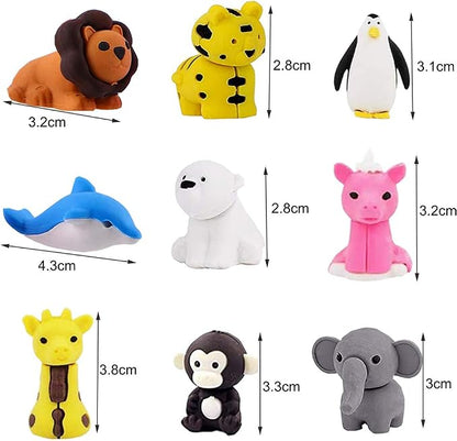 URSKYTOUS 46Pcs Animal Erasers Desk Pets - Image 7