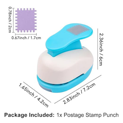 BAOFALI Stamp Puncher 0.8x0.7 inch Stamp Punch Rectangular Postage Stamp Punch - Image 2