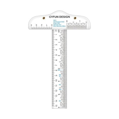 6 Inches Acrylic Clear T-Square Ruler, 1 Pack, T Square Ruler, Transparent by CYFUNDESIGN
