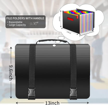 25 Pockets Accordion File Organizer Expanding File Folders - Image 5
