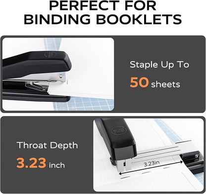 Marsrock Desktop Stapler, Swing-Arm Swivel Stapler, 50 Sheet Capacity, 2000 - Image 4