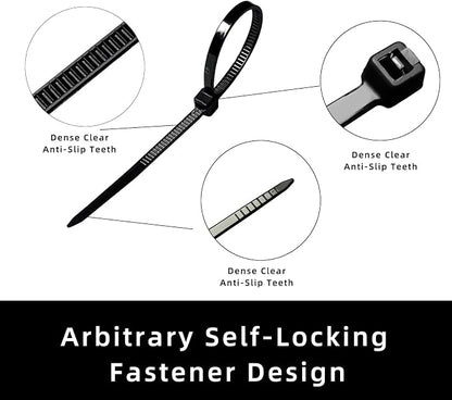 Zip Ties 12 inch, 1000 Pack Black Zip Ties, Self-Locking Nylon Cable Ties - Image 3