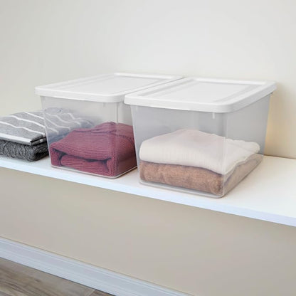 Sterilite 12 Pack Storage Boxes, Lightweight Home Organizers - Image 4