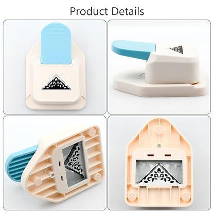 Paper Corner Punch Triangle Shape Flower Pattern, Large Craft Corner Punch - Image 3
