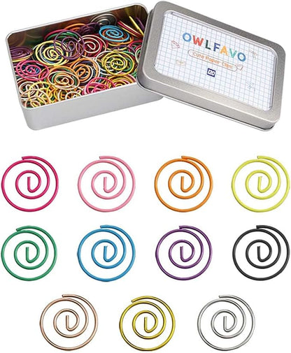 OWLFAVO 132pcs Small Circle Shape Paper Clips by OWLFAVO