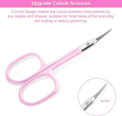 CGBE Cuticle Scissors Extra Fine Curved Blade, Super Slim Manicure Scissors - Image 2
