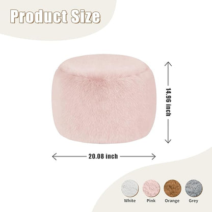 Gericco Round Stuffed Pouf Ottoman - Image 2