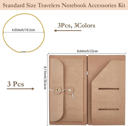 CRASPIRE 3Pcs Kraft Paper Pocket - Image 2