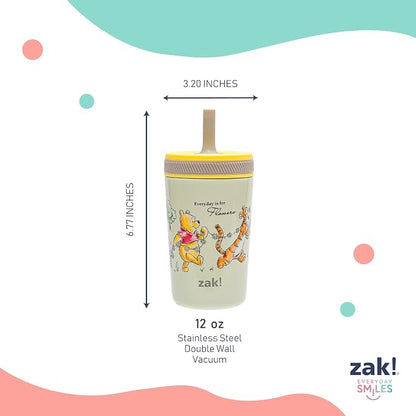 Zak Designs Disney Winnie the Pooh Kelso Toddler Cups For Travel or At Home, 12oz Vacuum Insulated Stainless Steel Sippy Cup With Leak-Proof Design is Perfect For Kids (Winnie the Pooh & Friends) - Image 11
