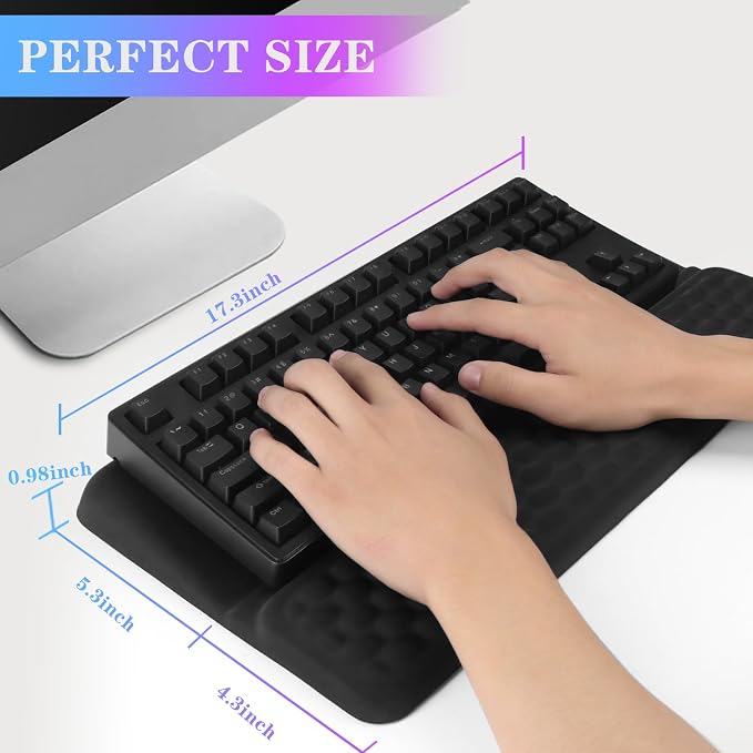 Computer Keyboard Stand with Wrist Rest, Ergonomic Tilted Keyboard Holder - Image 6