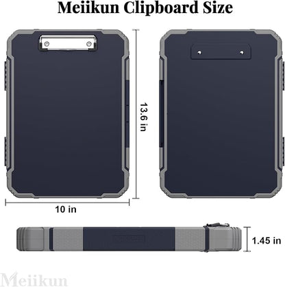 Meiikun Clipboard with Storage, Rugged Shockproof Protective, Internal Pen - Image 2