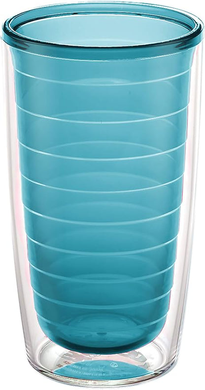 Tervis Clear & Colorful Tabletop Made in USA Double Walled Insulated Tumbler Travel Cup Keeps Drinks Cold & Hot, 16oz, Blue Moon by TervisTumblerCompany