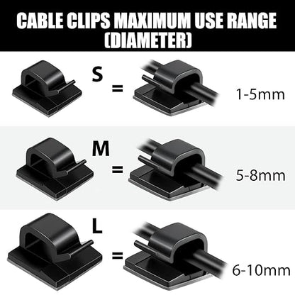 Blulu 100 Pcs Adhesive Cable Clips Bulk Wire Holder - Image 3