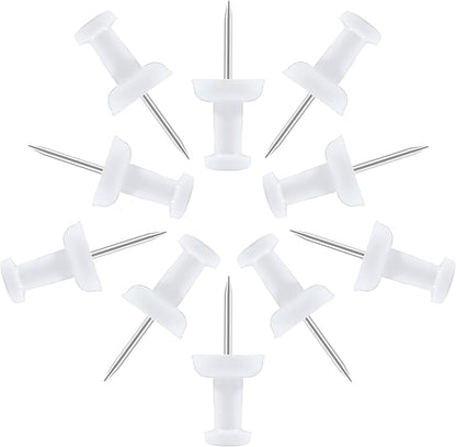 VAPKER Push Pins Tacks 120Pcs White Thumb Tacks Larger Size Pin Map Tacks by VAPKER