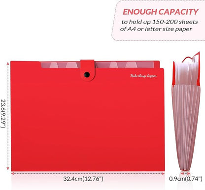 SKYDUE 8 Pockets Expanding File Organizer, Expandable File Folders - Image 3