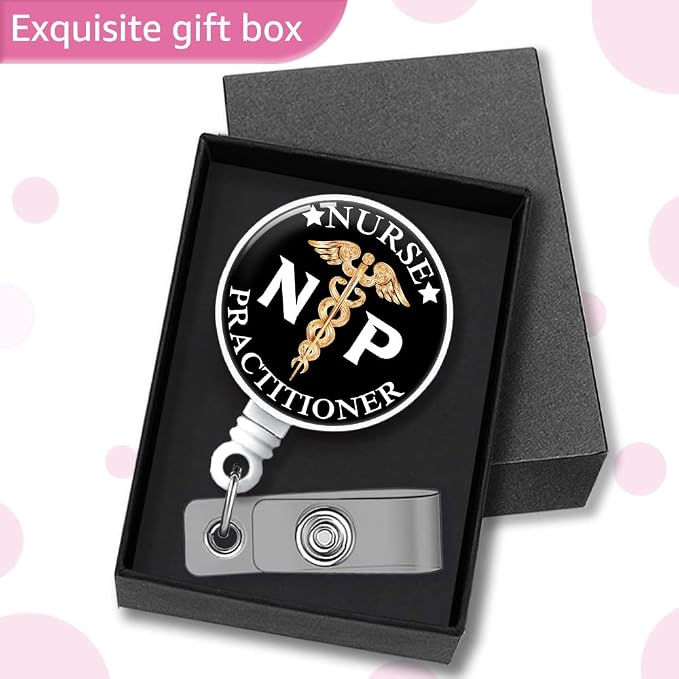 NP Nurse Practitioner Badge Reel Retractable - Image 4