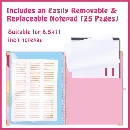 HAUTOCO Clipboard Folio with Refillable Notepad - Image 4