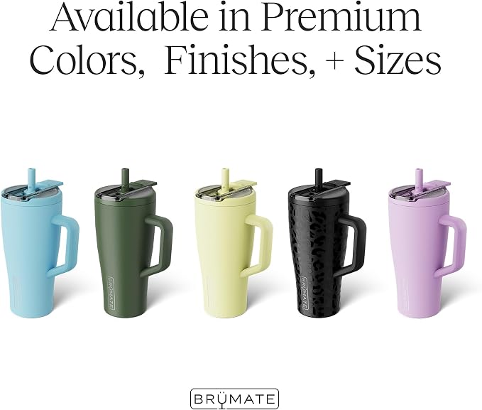 BrüMate Era Flip 30oz Tumbler with 100% Leakproof Covered Straw Lid | Hygienic Covered Straw | Insulated Stainless Steel Water Bottle with Handle | Cup Holder Friendly | BPA-Free (Prickly Pear) - Image 6