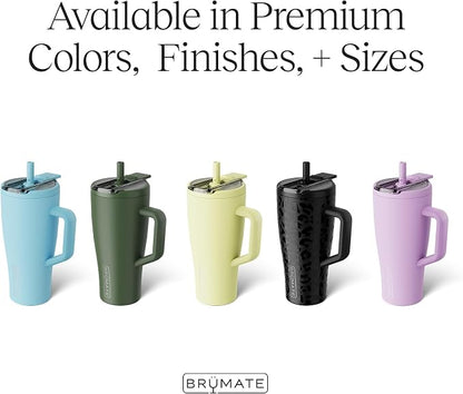 BrüMate Era Flip 30oz Tumbler with 100% Leakproof Covered Straw Lid | Hygienic Covered Straw | Insulated Stainless Steel Water Bottle with Handle | Cup Holder Friendly | BPA-Free (Prickly Pear) - Image 6