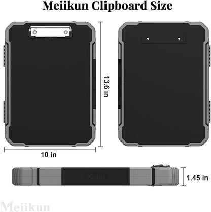 Meiikun Clipboard with Storage, Rugged Shockproof Protective, Internal Pen - Image 2