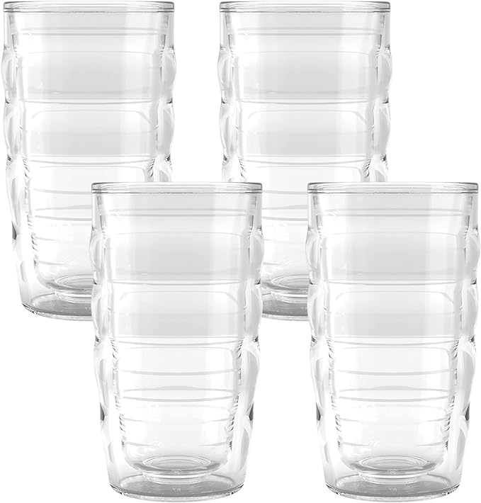 Tervis Clear & Colorful Tabletop 10oz Made in USA Double Walled Insulated Tumbler Travel Cup Keeps Drinks Cold & Hot, 10oz - 4pk, Clear - Image 2