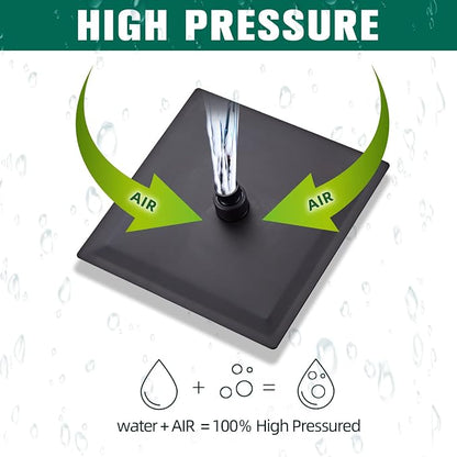 Shower Head Matte Black, Shower Faucet Set Bathroom Shower System with 8 inch Square Rain Shower Head Wall Mounted with 3-Setting Handheld Spray, Rainfall Shower Combo Set - Image 8