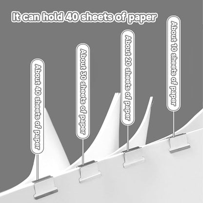 Portable Binder Clip Stapler, Includes 100 Reusable Clips, Handheld Paper Clam - Image 6