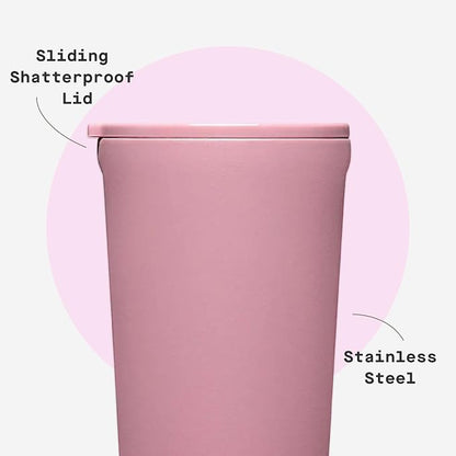 Corkcicle Classic Tumbler - Keeps Drinks Cold for 9 Hours & Hot for 3 - Triple-Insulated Stainless Steel - Holiday Tumbler Gift - 24 oz - Desert Rose - Image 5