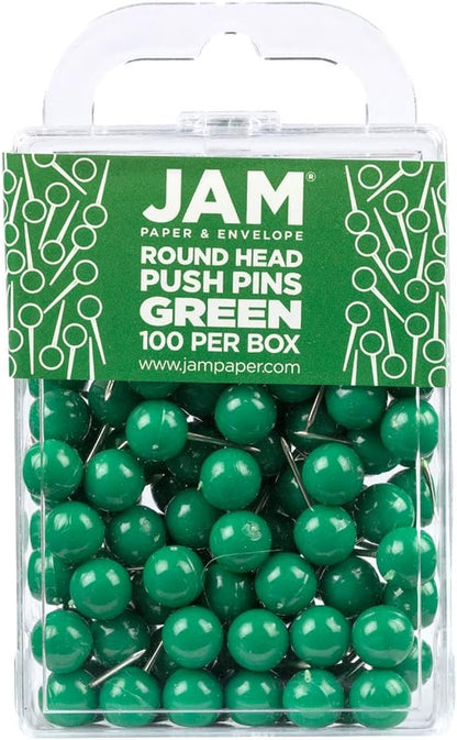 JAM PAPER Colorful Push Pins by JAMPaper
