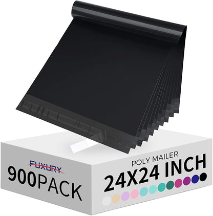Fuxury 900 Pcs 24x24" Poly Mailers, Waterproof Mailing Envelopes by Fuxury