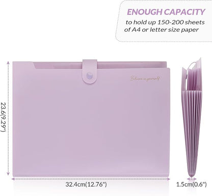 SKYDUE Expanding File Folder, Accordion File Organizer - Image 4