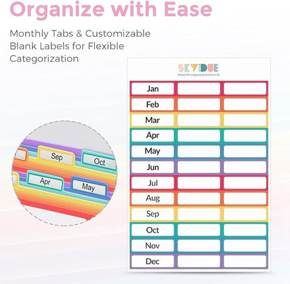 SKYDUE Accordion File Organizer, Expanding File Folder - Image 3