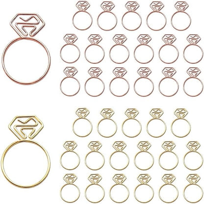 OWLFAVO 36pcs Diamond Ring Shape Paper Clips by OWLFAVO