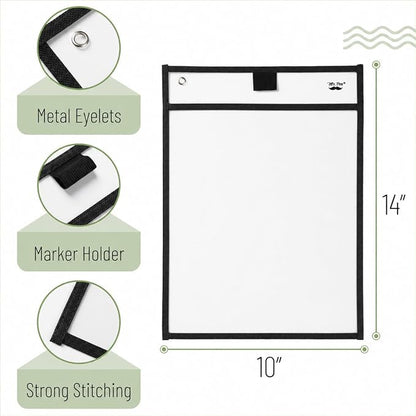 Mr. Pen- Reusable Dry Erase Pockets, 48 Pack, Classroom Supplies - Image 2