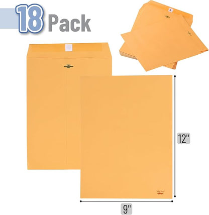 Mr. Pen- Clasp Envelopes, 18 Pack, 9x12 Inches, Mailing Documents, Office - Image 2