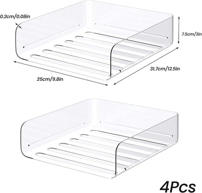 Tomorotec Desk Letter Tray Set, A4 Size Clear PET Stackable Document Organizer - Image 5