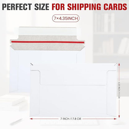 120 Pack White Rigid Mailers, Perfect Size Shipping Envelopes - Image 2