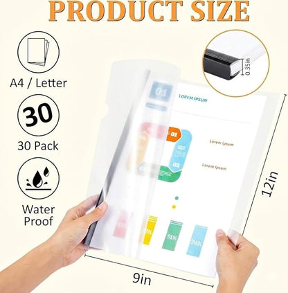 30 Pack Report Covers with Sliding Bar - Image 2
