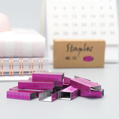 NatSumeBasics 4000 Rose Red Staples #10 Colored Staples - Image 2