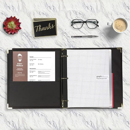 Samsill Classic Collection Leather 3 Ring Binder, Executive Presentation - Image 8