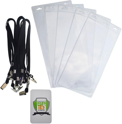 5 Pack - Extra Large 4 x 8 Inch Ticket & Event Credential Badge Holders - Image 7