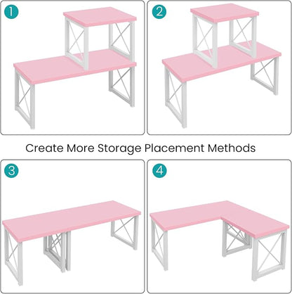 ELITEROO Desktop Shelf, 2 Tier Independent Stackable Desk Stand, Adjustable - Image 6