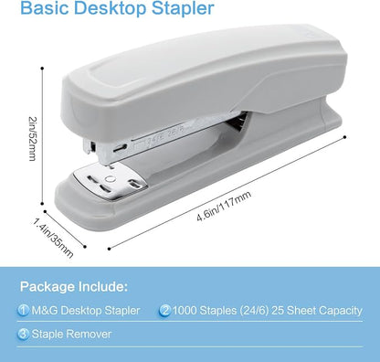 M&G Desktop Stapler with 25 Sheet Capacity, Two Binding Modes, Basic Stapler - Image 2