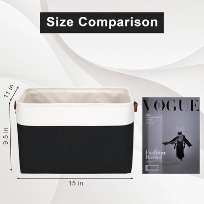 Bagnizer Storage Bins Large Fabric Storage Baskets - Image 3