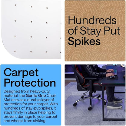 GORILLA GRIP Slip Resistant Clear Office Chair Mat - Image 3