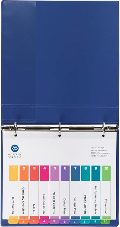 Avery 10 Tab Dividers for 3 Ring Binders, Customizable Table of Contents - Image 8