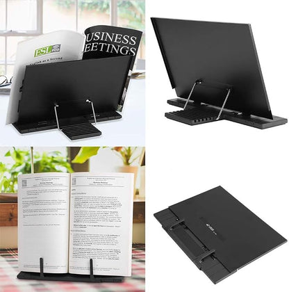 Barelove Desktop Document Book Holder, Metal Foldable Reading Rest Book Stand - Image 3
