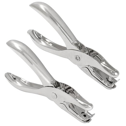 2Pcs Small Mini Metal Hole Punchers, 1/8” & 1/4” Tiny Circle Shaped Hole by Rierdge